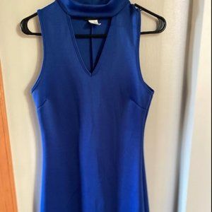 HYPE: COBALT BLUE - V NECK - 35in long  - SPORTY CHIC  - MEDIUM